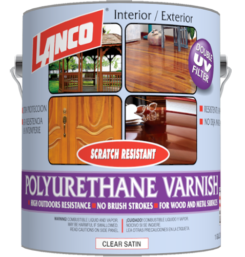 LANCO POLYURETHANE VARNISH CLEAR SATINADO EN GALON