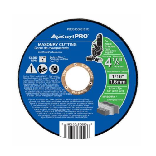 CUTOFF DISC AP MASONRY 4-1/2IN