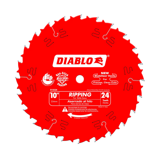 CIRC SAW BLADE 10IN 24T RIP