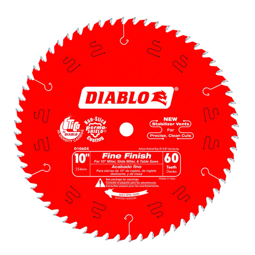 CIRC SAW BLADE 10IN 60T FINISH