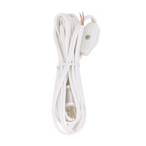 SATCO 8' WHITE CORD SWITCH S70/106