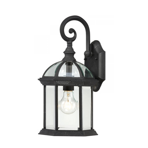 SMALL WALL LANTERN / ARM DOWN BLACK