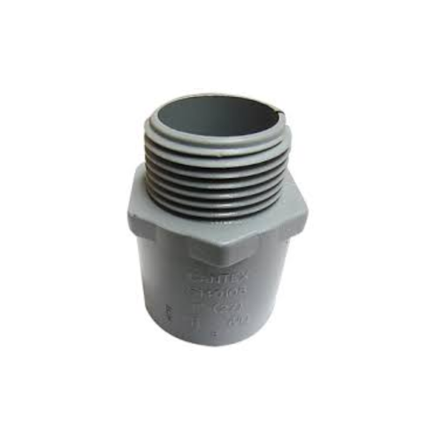 CONECTOR MACHO GRIS 1 1/4"