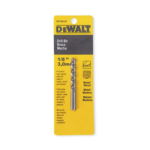 DEWALT BARRENA HSS 1/8"