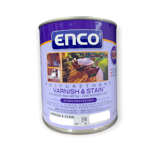 ENCO VARNISH & STAIN REDWOOD 1/4