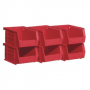 6PK RED SMALL BIN