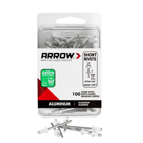 RSAW 1/8 IP SHORT ALUMINIUM RIVET 1/8-IN