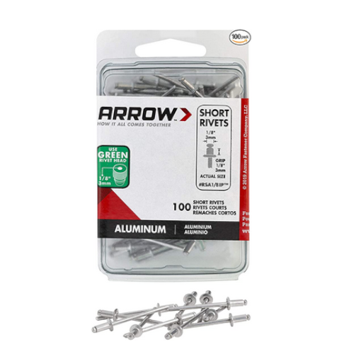 RSA1/8 SHORT ALUMINIUM RIVET 1/8