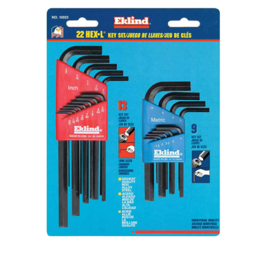 22PC SAE/METRIC HEX KEY