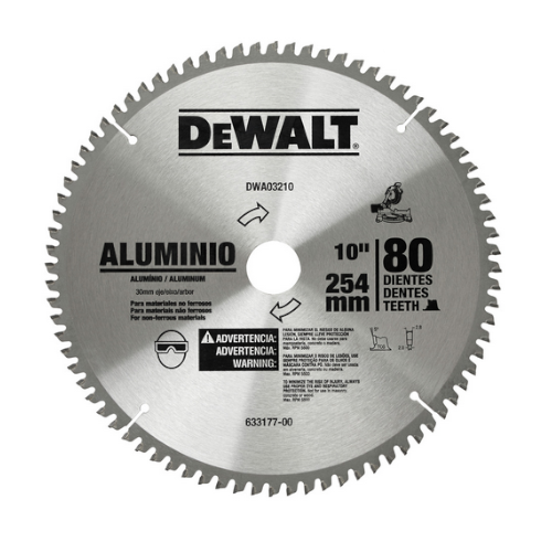 DISCO 10" DW PARA CORTAR ALUMINIO 80T