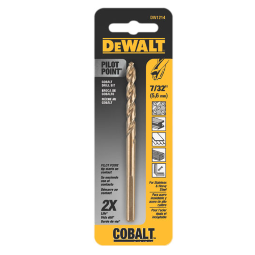 DWA1214 Cobalt Pilot Point Drill Bit 7/32"