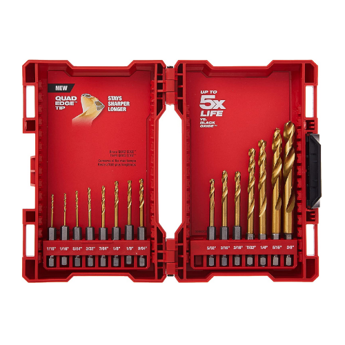 MILWAUKEE 48-89-4630 Kit TiN Shockwave (15-Piece Titanium) 