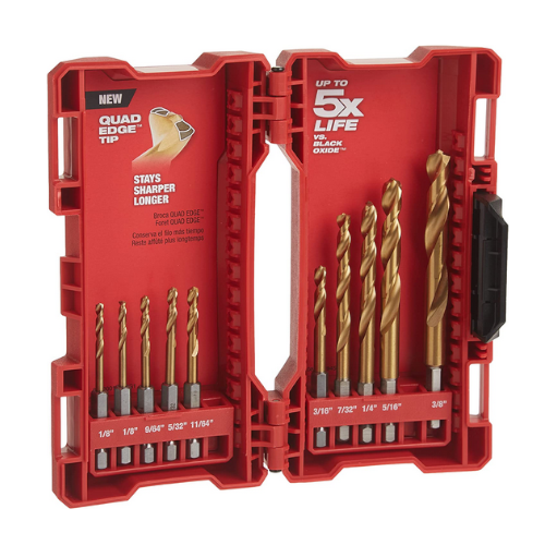 MILWAUKEE Shockwave Titanium Red Helix Drill Bit Set 10PC