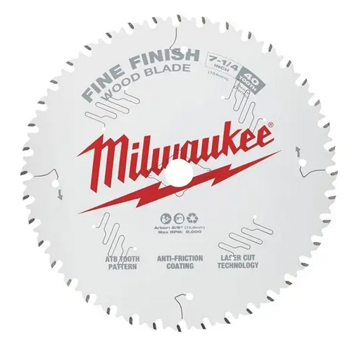 MILWAUKEE  7-1/4" 40 Tooth Fine Finish Circular Saw Blade