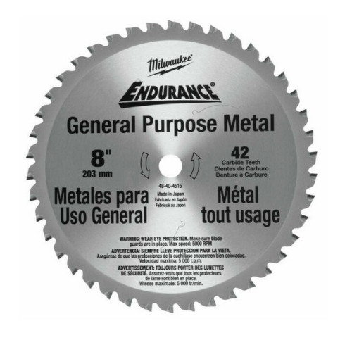 MILWAUKEE Disco Metal de 8"  42 Dientes