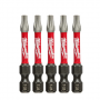 MILWAUKEE Shockwave Impact Duty 2" T25 Torx Alloy Steel Screw Driver Bit (5-Pack)